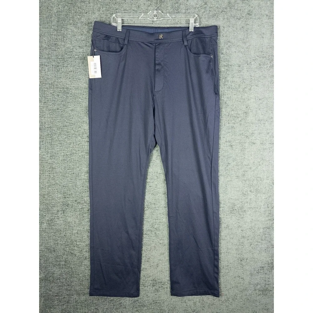 NWT Collars & Co CEO Tech Pull-On Pants Mens 40x32 Navy Blue Stretch Performance